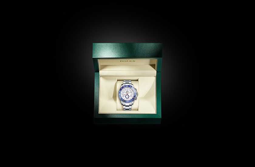 Estuche reloj Rolex Yacht-Master II de acero Oystersteel y esfera blanca Joyería Grau